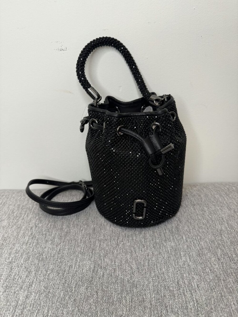 Marc Jacobs Black 'The Rhinestone Mini Bucket' Bag